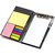 Crownlit Memo Notebook NotePad with Sticky Notes. Pen and Clip Holder,PU Stitched Material, Diary Style