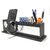 CrownLit 5 Grid Black Color Wooden Desk Table Organizer, Mobile Stand, Pen Stand, Card Holder,Table Clock,Watch Stand