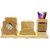 Crownlit Wooden Desk Organizer, Mobile Stand, Pen Stand, Card Holder, Table Clock With Wooden Tea Coasters Free