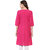 Evam Pink Embroidery Cotton-Cambric Long Kurta
