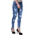 Code Yellow Women's Blue Color Stylish Ripped Jeans