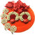 Orange Velvet Wedding/Engagement Ring Platter/TrayWith 2 Rings Holders