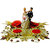 Red & Golden Glittery Wedding /Engagement Ring Platter/Holder