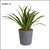 Sereno Bello Plastic Flower Pot Round Planter (12 x 13)  in Dark Grey Stone finish (Home Decor Planters)