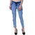 Essence Women's Slim Fit Blue Color Ripped Washed Casual Jeans