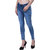 Code Yellow Women's Slim Fit Blue Color Ripped Washed Casual Jeans