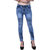 Code Yellow Women's Slim Fit Blue Color Ripped Washed Casual Jeans