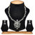 Zaveri Pearls Antique Silver Goddess Temple Necklace Set-ZPFK6315