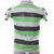 udishop Striped Men Women Polo Neck grey black green with grey collar t-shirt