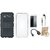 Vivo Y55s Shockproof Tough Armour Defender Case with Ring Stand Holder, Silicon Back Cover, Tempered Glass, Earphones and OTG Cable
