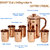 Serenus Homes Health Plus Copper Jug 1500 ml with 6 Glasses of 250 ml each- 7 Piece DrinkSet