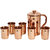 Serenus Homes Health Plus Copper Jug 1500 ml with 6 Glasses of 250 ml each- 7 Piece DrinkSet