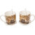S-MAX Washington Tea And Coffee Ceramic with 2 spoon and 2 saucer Bone China Mug (250 ml, Pack of 2)