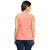 Timbre Women / Ladies Net Sleeveless Coral  Black Tops Combo Pack Of 2
