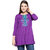 Avaana Purple Embroidery Rayon Short Kurta