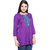 Avaana Purple Embroidery Rayon Short Kurta