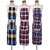 KHF Check Design Waterproof Cotton Kitchen Aprons - Pack Of 3