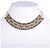 Fascraft Womens Long Length Black and White Crystals and Stones Necklace on Rose Gold Finish