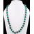 Fascraft Women's Long Length Necklace Having Beads Wrapped In Green Colour Silk