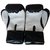 FACTO POWER 2.5 Feet Long P.U Material WHITE and BLACK Color Unfilled with Hanging Chain with 9 Feet Long Black Color Hand Wraps Pair & Boxing Gloves Pair