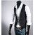 DOUBLE WAISTCOAT BLACK Mens Casual Fashion V-neck Double Layered Fit Vest Waistcoat Slim Jacket Tops