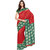 Chhabra 555 Red & Green  Coloured Printed Art Silk Saree