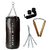 FACTO POWER 1.5 Feet Long SRF  ECONOMIC Material Black Color Unfilled with Hanging Chain with 9 Feet Long Black Color Hand Wraps Pair & Wooden Handle Non Chaku