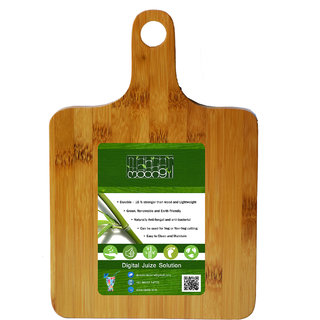 Moongil Cutting and Chopping Bamboo Wood board best for vegetable and meat cutting - Short Bat