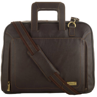 Buy Allen Cooper AC 224 Men s Brown Leather Bags Online 4999