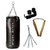 FACTO POWER 5.0 Feet Long SRF  ECONOMIC Material Black Color Unfilled with Hanging Chain with 9 Feet Long Black Color Hand Wraps Pair & Wooden Handle Non Chaku