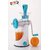Rotex Classic Plastic Manual Fruit and Vegetable Juicer With Vacuum Base and Stainless Steel Handle Blue