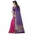 Meia Purple Banarasi Silk Self Design Festive Saree With Blouse