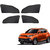 Generic Z Black  Magnetic  Curtain Car Sunshades Set Of 4-Mahindra Kuv 100