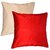 JOSUN "PREMIUM OFFER" ! ROYAL PLANE SATIN SILK CUSHION COVERS set of 2 ( 16" X 16" i.e 40 Cms X 40 Cms) MAROON AND BEIGE COLOR COMBO