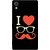 Print Opera Hard Plastic Designer Printed Phone Cover for Sony Xperia C6 - I love moustache white