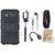 Motorola Moto E4 Plus Dual Protection Defender Back Case with Ring Stand Holder, Selfie Stick, Digtal Watch, Earphones and OTG Cable