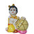 Marble look Hindu God Shri Krishan Statue lord Krishna idol Makhan Chor / Bal Gopal Handicraft Decorative Spiritual Puja vastu showpiece Figurine - Religious Pooja Gift item  Murti for Mandir / Temple / Home Decor / Office