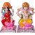 Marble Look Lord Laxmi Ganesha Statue Hindu Goddess Laxmi And God Ganesh Handicraft Idol Diwali Decorative Spiritual Puja Vastu Showpiece Figurine - Religious Pooja Gift item  Murti for Mandir / Temple / Home Decor / Office