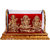 Gold Plated Lord Laxmi Ganesha  Saraswati Statue Hindu Goddess Laxmi And God Ganesh Handicraft Idol Diwali Decorative Spiritual Puja Vastu Showpiece Figurine - Religious Pooja Gift item  Murti for Mandir / Temple / Home Decor / Office