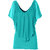 Aashish Fabrics - Green Summer Cold Shoulder V Neck Net Women Top