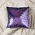 Mermaid Reversible Color Changing Sequin Cushion with Insert - Aqua Purple