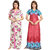 Be You Serena Satin Red-Pink Women Nightgowns Combo Pack of 2