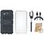 Vivo V3 Max Shockproof Tough Armour Defender Case with Ring Stand Holder, Silicon Back Cover, Selfie Stick and USB Cable