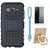 Motorola Moto G5s Plus Shockproof Tough Armour Defender Case with Ring Stand Holder, Tempered Glas and USB LED Light
