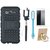 Lenovo K5 Dual Protection Defender Back Case with Ring Stand Holder, Free Selfie Stick, Tempered Glass, and LED Light