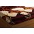 Reet Textile 3D Printed Brown Polycotton Double Bed Sheet with 2 Pillow Covers