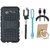 Motorola Moto G5s Plus Shockproof Tough Armour Defender Case with Ring Stand Holder, Selfie Stick, USB LED Light and USB Cable