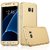 Ipaky 360 Degree Full Body Protection Hard Case Hybrid Front+Back Stylish Cover with Tempered Glass for Samsung J7 Max Gold