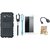 Nokia 6 Defender Tough Hybrid Shockproof Cover with Ring Stand Holder, Free Selfie Stick, Tempered Glass, LED Light and OTG Cable