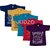 Kids Printed Round Neck Cotton T-shirt Set of 5 (Multicolor)